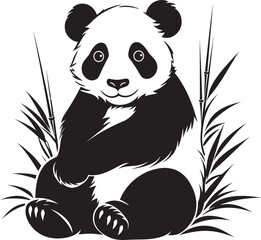 Playful Panda Vector Icon Sweet Panda Logo Design