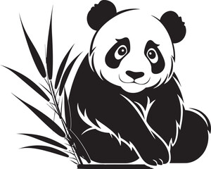 Cute Panda Cartoon Vector Adorable Panda Graphic Logo