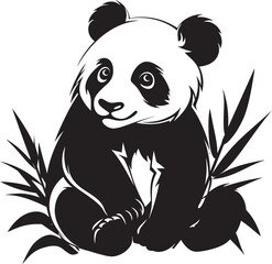 Sweet Panda Logo Design Charming Panda Graphic Vector