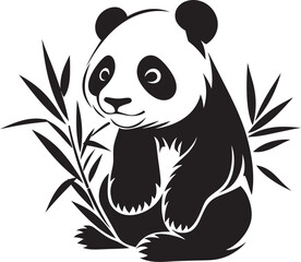 Endearing Panda Vector Graphic Cute Panda Logo Design