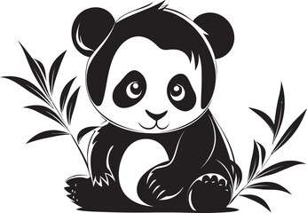 Sweet Panda Graphic Design Charming Panda Logo Art