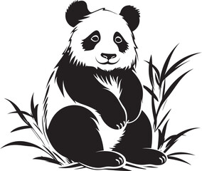 Endearing Panda Cartoon Design Cute Panda Logo Art