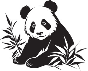 Sweet Panda Graphic Design Charming Panda Logo Art
