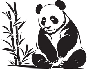 Cheerful Panda Graphic Icon Happy Panda Vector Design