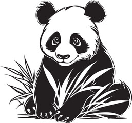 Playful Panda Logo Icon Sweet Panda Vector Logo