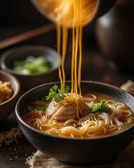 thai noodle soup with pork