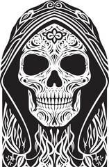 Santa Muerte Death Goddess Logo Santa Muerte Cartoon Icon