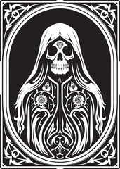 Santa Muerte Angel of Death Logo Santa Muerte Tattoo Graphic Art