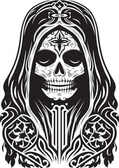 Santa Muerte Dagger Icon Santa Muerte Skull Design