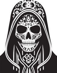 Santa Muerte Death Mask Icon Santa Muerte Sacred Geometry Design