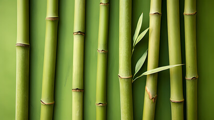 Fototapeta premium Slender upright bamboo pole