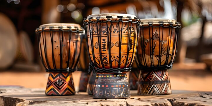Exploring the Cultural Significance of Traditional Bongo Drums in African Music. Concept African Music, Traditional Instruments, Cultural Significance, Bongo Drums, Music History