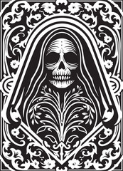 Santa Muerte Symbolic Vector Art Santa Muerte Dagger Graphic Design