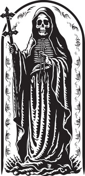 Santa Muerte Angel of Death Logo Santa Muerte Tattoo Graphic Design