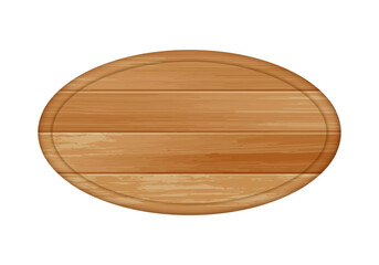 Vector realistic brown wooden round plaque. Wood texture circle signboard isolated on white background. 3d empty aged wooden frame for game sign, natural timber banner, menu, vintage message.