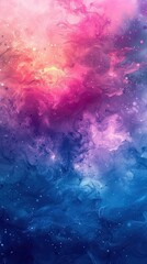 Fototapeta premium Abstract watercolor background with space for text. Fantasy fractal design. Digital art