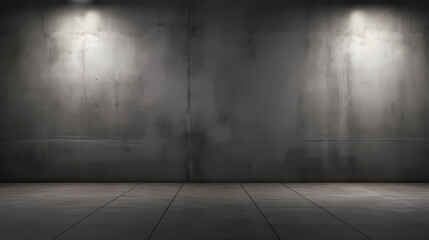 3D rendering of empty grey wall