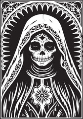 Female Icon Santa Muerte Day of the Dead Santa Muerte