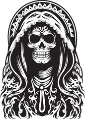 Crystal Graphic Santa Muerte Dagger Icon Santa Muerte