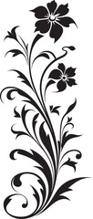 Fototapeta premium Victorian Era Icon Divider Line Element Retro Floral Design Frame