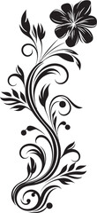 Classic Divider Logo Emblem Victorian Floral Icon Design