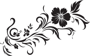 Retro Floral Emblem Design Antique Floral Vector Icon
