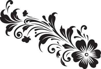 Victorian Floral Vector Emblem Retro Floral Badge Design