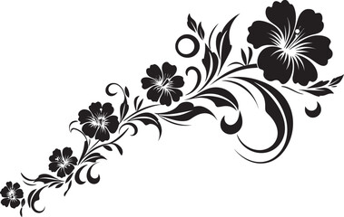 Victorian Floral Icon Emblem Retro Floral Emblem Design