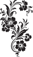Victorian Floral Icon Design Retro Floral Emblem Pattern