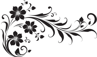 Retro Floral Emblem Icon Antique Floral Vector Emblem