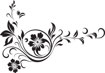 Victorian Floral Icon Pattern Retro Floral Emblem Emblem