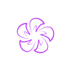 Fototapeta premium Purple Blossoms Line Icon