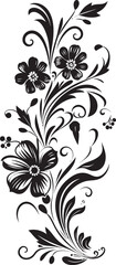 Fototapeta premium Antique Floral Badge Design with Swirl Emblem Classic Vintage Design Artwork with Decorative Emblem