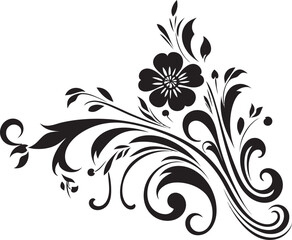 Antique Floral Frame Design with Ornate Element Classic Divider Logo Emblem with Victorian Style