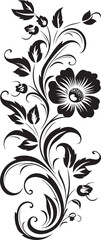 Classic Divider Logo Emblem with Victorian Style Victorian Floral Icon Design with Retro Pattern