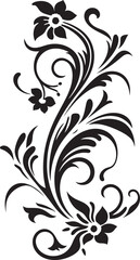 Classic Vintage Design Pattern with Floral Art Victorian Era Logo Icon with Retro Emblem