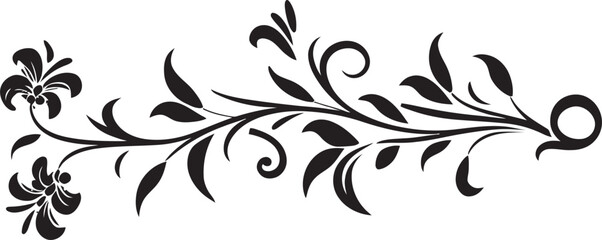 Classic Vintage Design Element with Floral Pattern Victorian Era Logo Emblem with Retro Icon