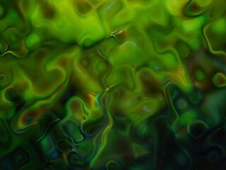 A vibrant abstract background with swirling patterns in shades of green and blue