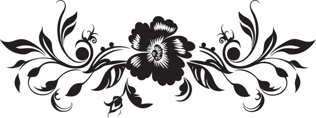 Classic Divider Line Art Swirl Retro Style Victorian Style Vector Emblem Elegant Floral