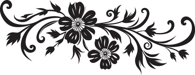 Fototapeta premium Antique Floral Frame Pattern Vintage Design Classic Divider Logo Design Floral Badge