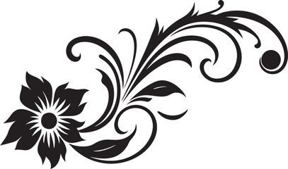 Classic Vintage Design Element Floral Pattern Victorian Era Logo Emblem Retro Icon