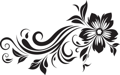 Classic Divider Logo Icon Floral Element Victorian Floral Icon Emblem Retro Badge