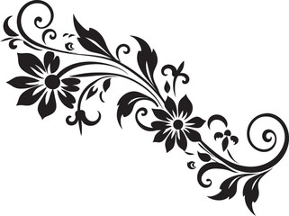 Antique Floral Vector Pattern Vintage Emblem Vintage Floral Divider Line Vector Ornament