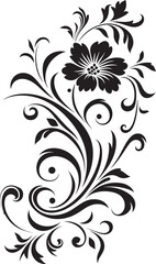 Retro Style Design Badge Ornate Symbol Antique Floral Frame Design Vintage Accent