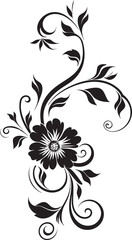 Elegant Floral Separator Icon Retro Style Divider Line Design