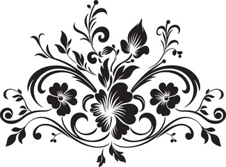 Victorian Floral Icon Design Retro Emblem Retro Floral Emblem Pattern Stylish Emblem