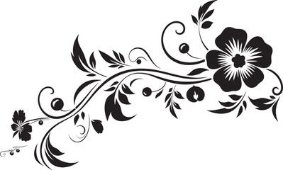 Vintage Ornate Pattern Icon Floral Detailing Classic Divider Line Art Swirl Elegant Ornament