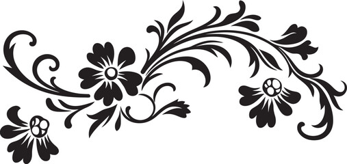 Antique Floral Badge Art Stylish Emblem Classic Vintage Icon Swirl Victorian Nostalgia