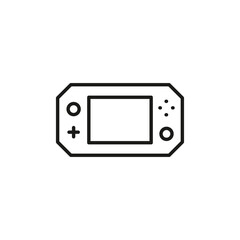 Obraz premium Handheld game console icon. Simple handheld game console icon for social media, app, and web design. Vector illustration.