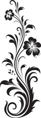 Vintage Floral Divider Line Logo Ornate Decorative Floral Design
